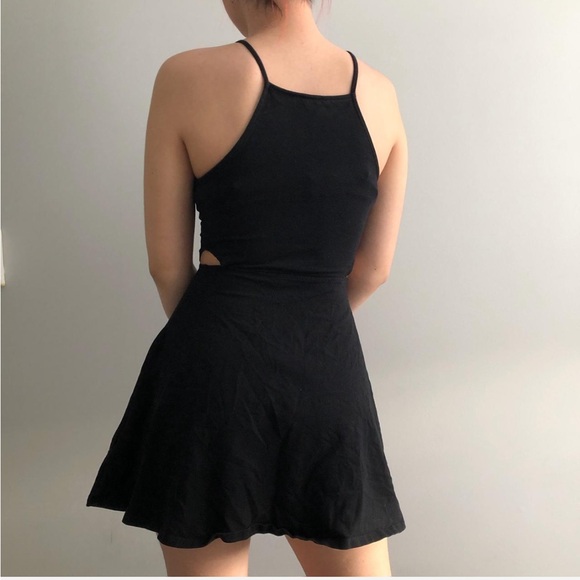 Garage Black Fit & Flare Dress with Cutouts - Picture 3 of 7